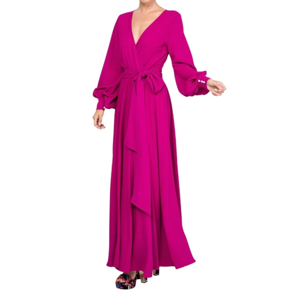 NWT Meghan LA Lilypad Maxi Dress in Cranberry Size Small